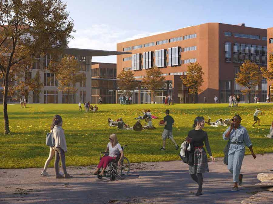 Campus Master Plan Quad Rendering