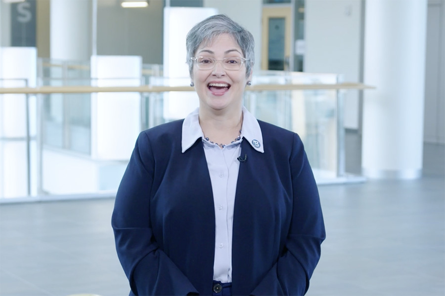 Vice Chancellor for Student Affairs Karen Ferrer-Muñiz speaks in the annual recap video