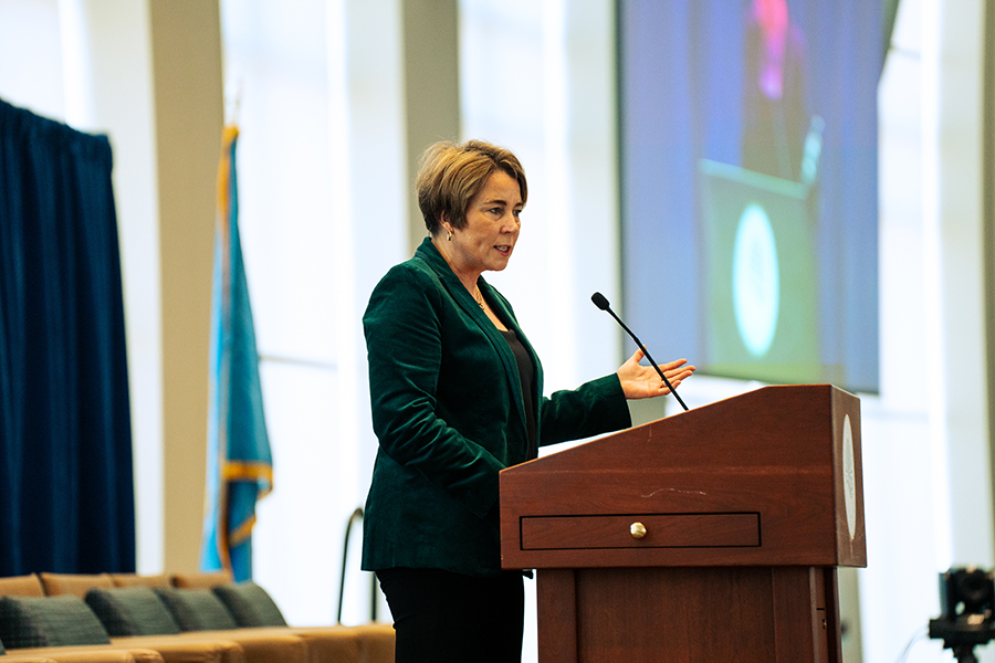 Governor Maura Healey speaks at ResilientMass Summit