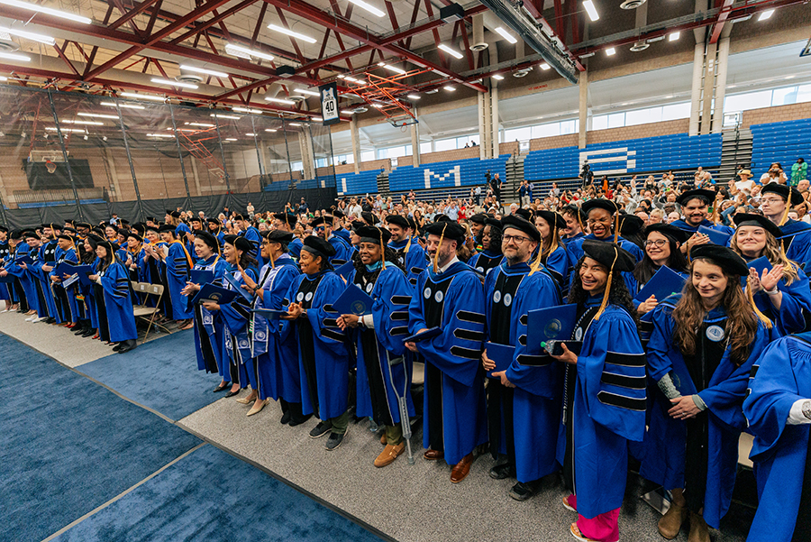 doctoral crowd at commencement 2025