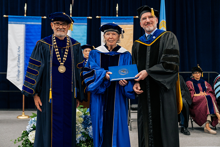 Cathleen Douglas Stone receives Doctoral Degree