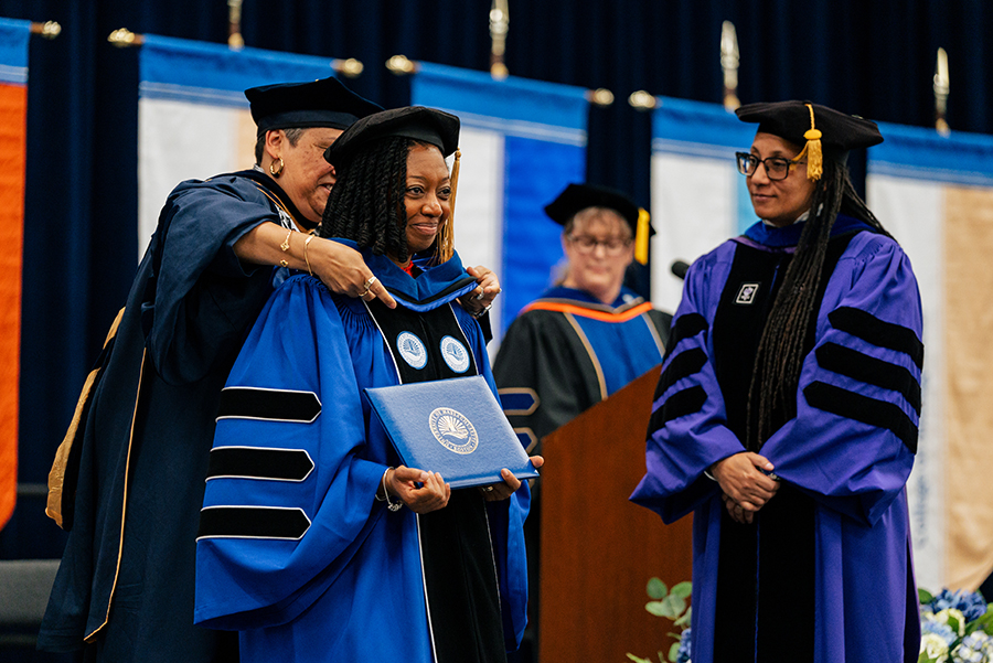 Doctoral candidate is hooded