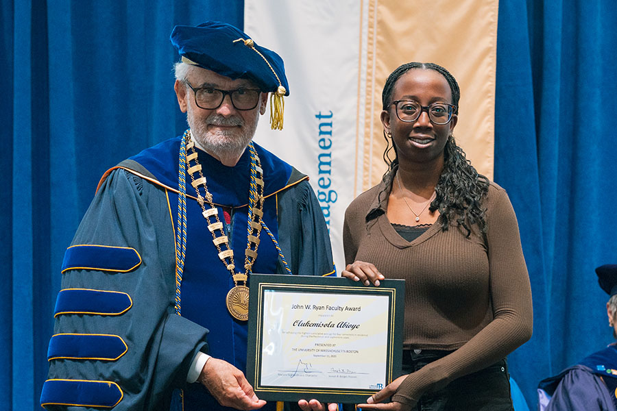 Chancellor and Ryan Award winner Olukemisola 
